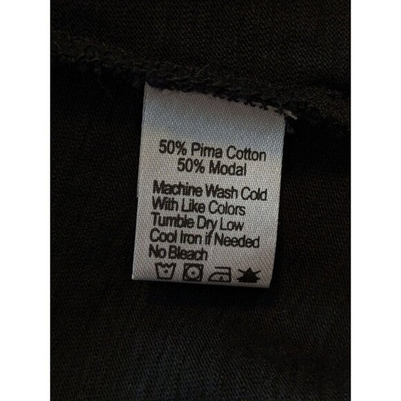 Womens XL Shirt Dress Black Sleeveless Knee Length Pima Cotton Blend Lilla P - Picture 7 of 7